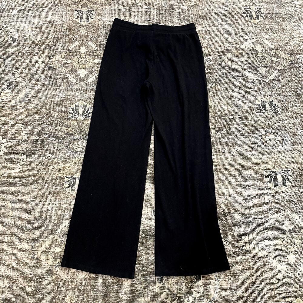 Aritzia HomeStretch Rib Kickback Pants Black Wide Leg Women's Size M - Picture 4 of 6